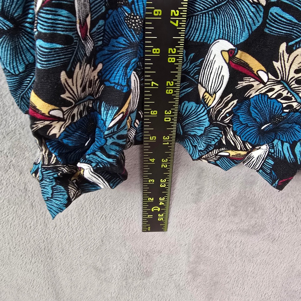 Cubavera Mens 2XLT Toucan Hibiscus Tropical Print Viscose Button Down Shirt 2EGA - Picture 3 of 8